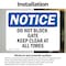 Signmission Do Not Block Gate Keep Clear At All Times, 5 in W x Rectangle, Vinyl Decal OS-2PACK-NS-D-35-L-11080 - alternate 6